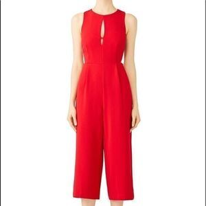 Greylin red artemis cropped jumpsuit